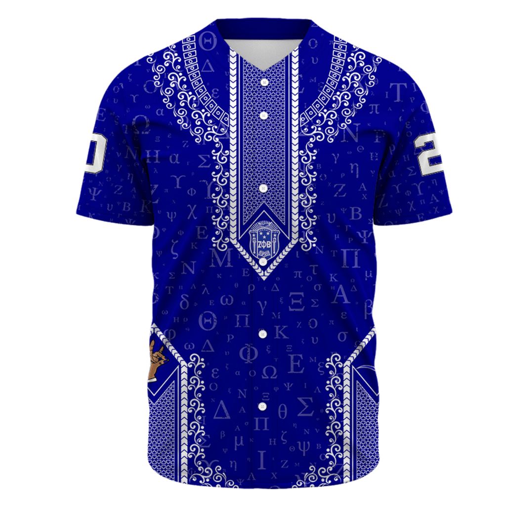 Africa Zone Clothing - Zeta Phi Beta Floral and Greek Letter Pattern Baseball Jerseys A31