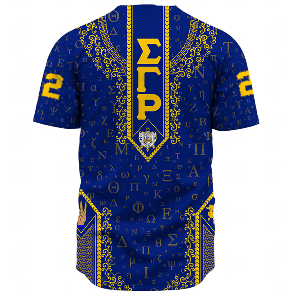 Africa Zone Clothing - Sigma Gamma Rho Floral and Greek Letter Pattern Baseball Jerseys A31