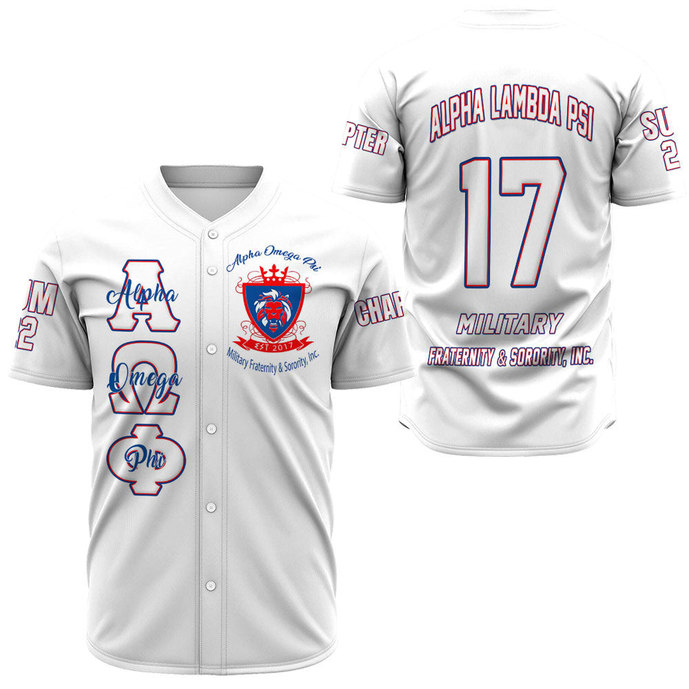 Alpha Omega Phi (White) Baseball Jerseys A31 | Africazone.store
