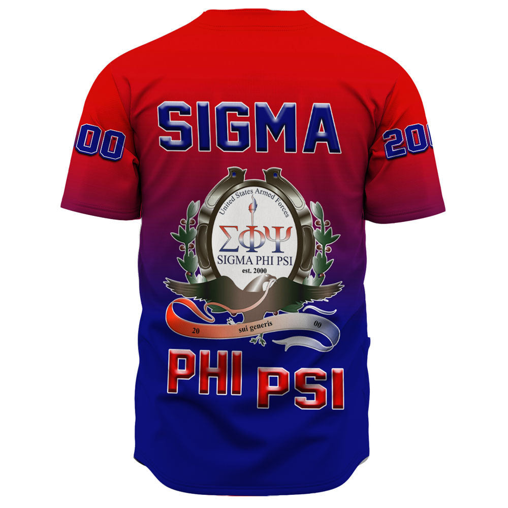 Sigma Phi Psi Gradient Baseball Jerseys A31 | Africazone.store