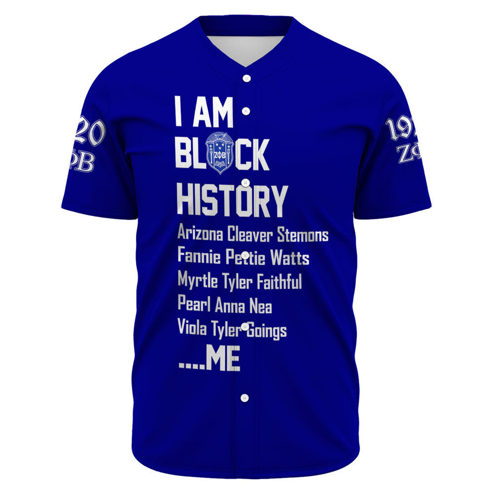 Zeta Phi Beta Black History Baseball Jerseys A31 | Africazone.store