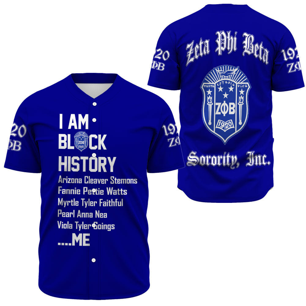 Zeta Phi Beta Black History Baseball Jerseys A31 | Africazone.store