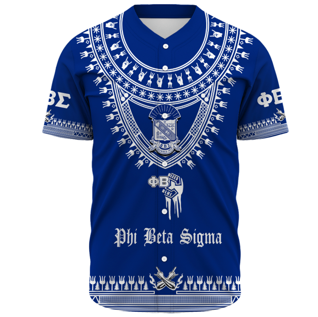 Africa Zone Baseball Jersey - Phi Beta Sigma Fraternity Dashiki Baseball Jerseys A31