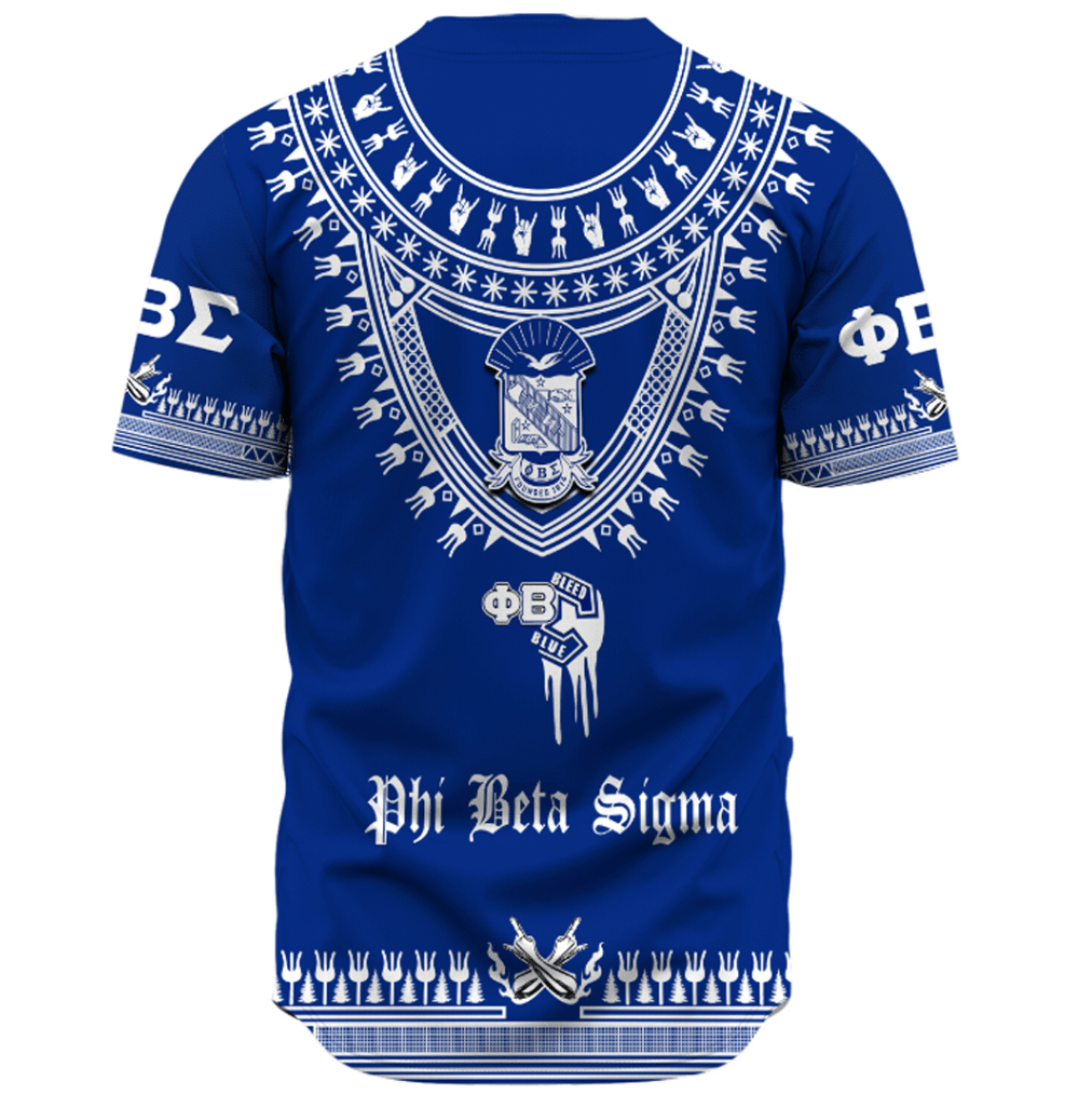Africa Zone Baseball Jersey - Phi Beta Sigma Fraternity Dashiki Baseball Jerseys A31
