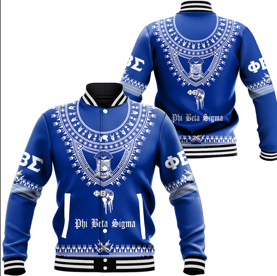 Africa Zone Jacket - Phi Beta Sigma Fraternity Dashiki Baseball Jackets A31