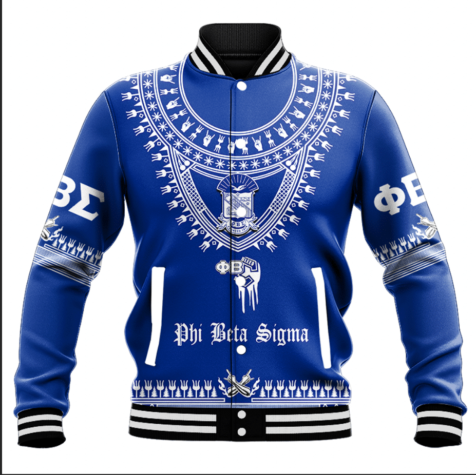 Africa Zone Jacket - Phi Beta Sigma Fraternity Dashiki Baseball Jackets A31