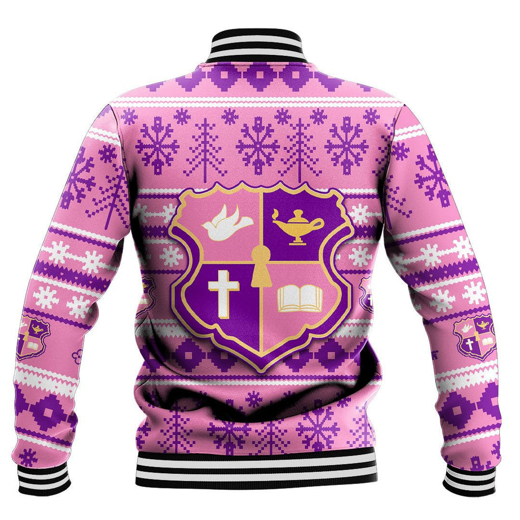 Epsilon Psi Letter Christmas Baseball Jackets | Africazone.store