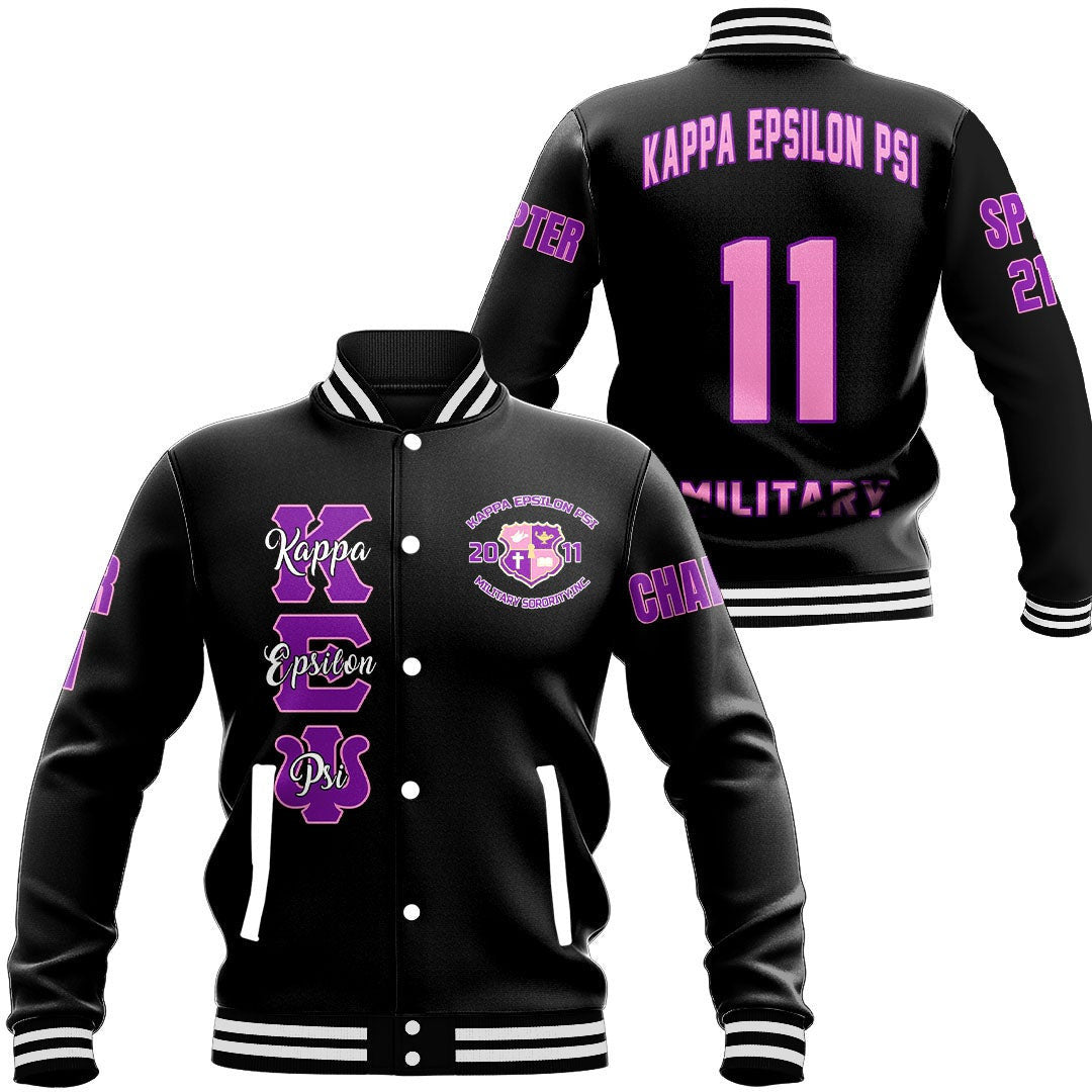 Epsilon Psi (Black) Baseball Jackets | Africazone.store