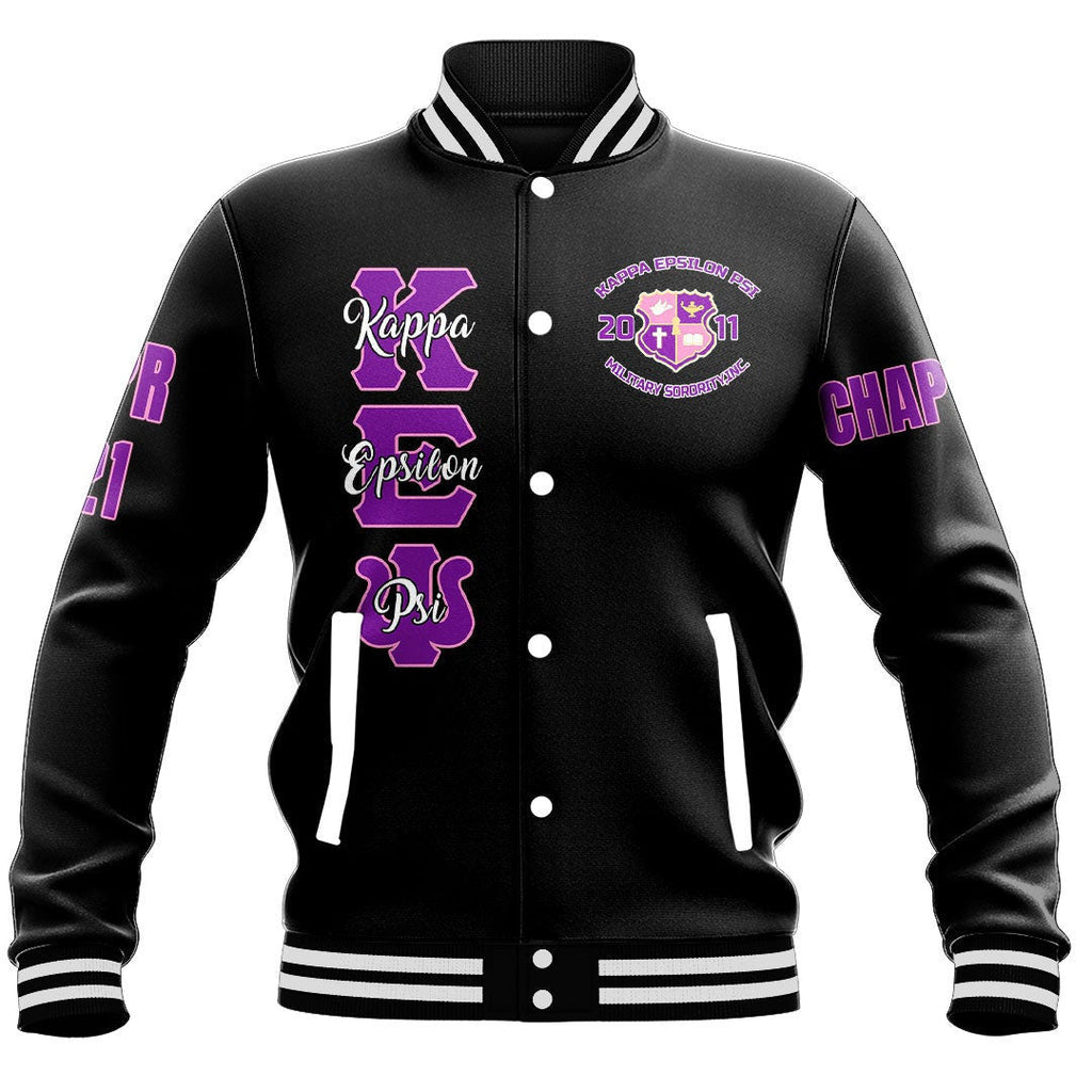 Epsilon Psi (Black) Baseball Jackets | Africazone.store