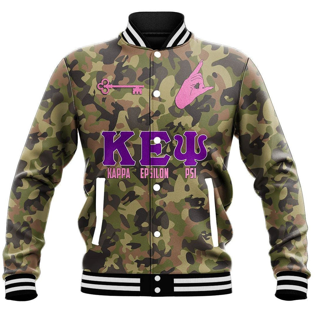 Epsilon Psi Camo Baseball Jackets | Africazone.store