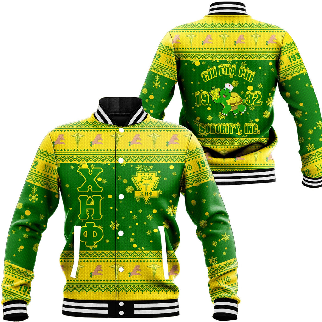 Chi Eta Phi Christmas Baseball Jackets A31 | Africa Zone