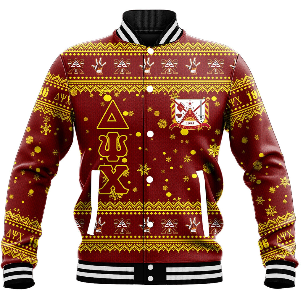 Delta Psi Chi Christmas Baseball Jackets A31 | Africa Zone