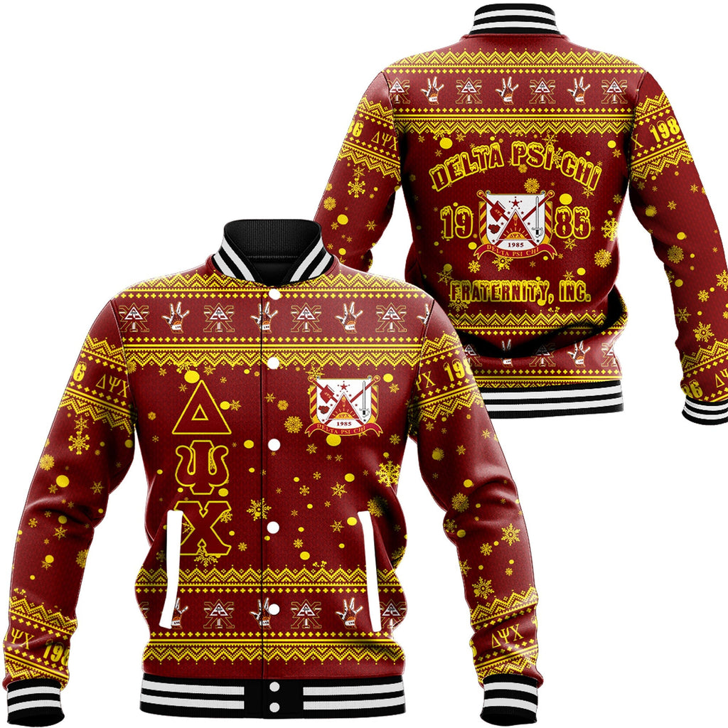 Delta Psi Chi Christmas Baseball Jackets A31 | Africa Zone