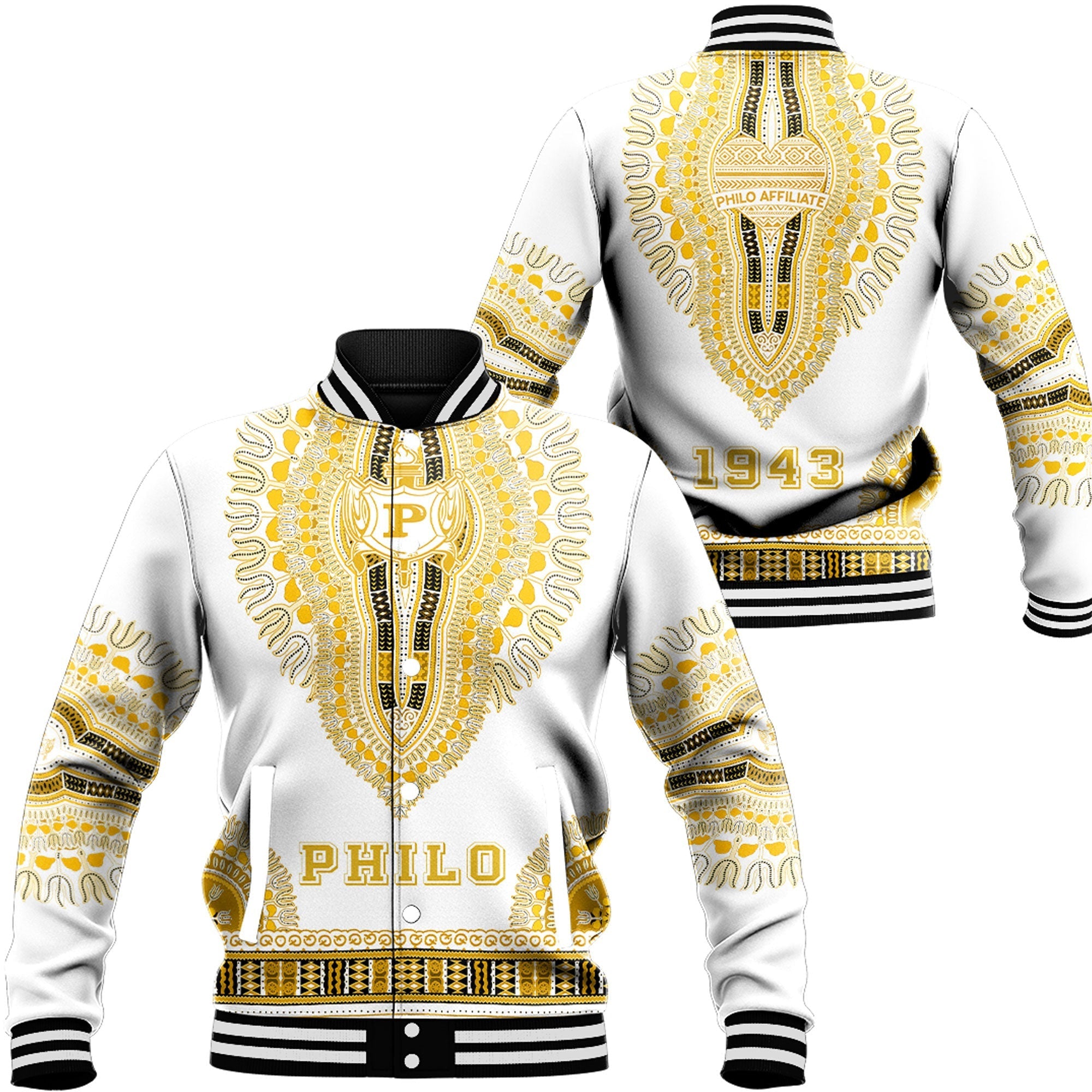 Philo Affiliates Dashiki Baseball Jackets A31 | Africa Zone
