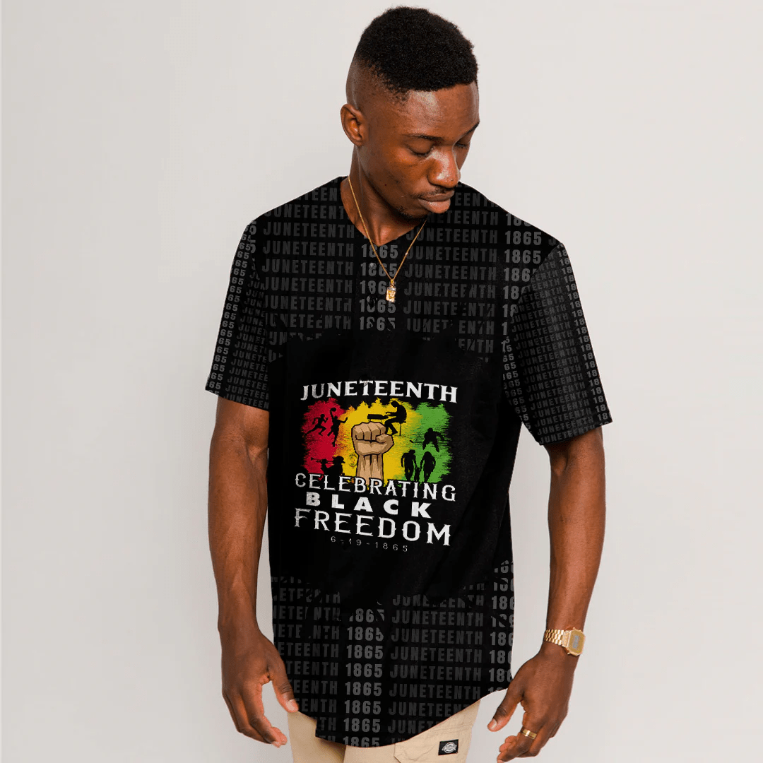 Africa Zone Clothing - Celebrating Black Freedom Baseball Jerseys A31