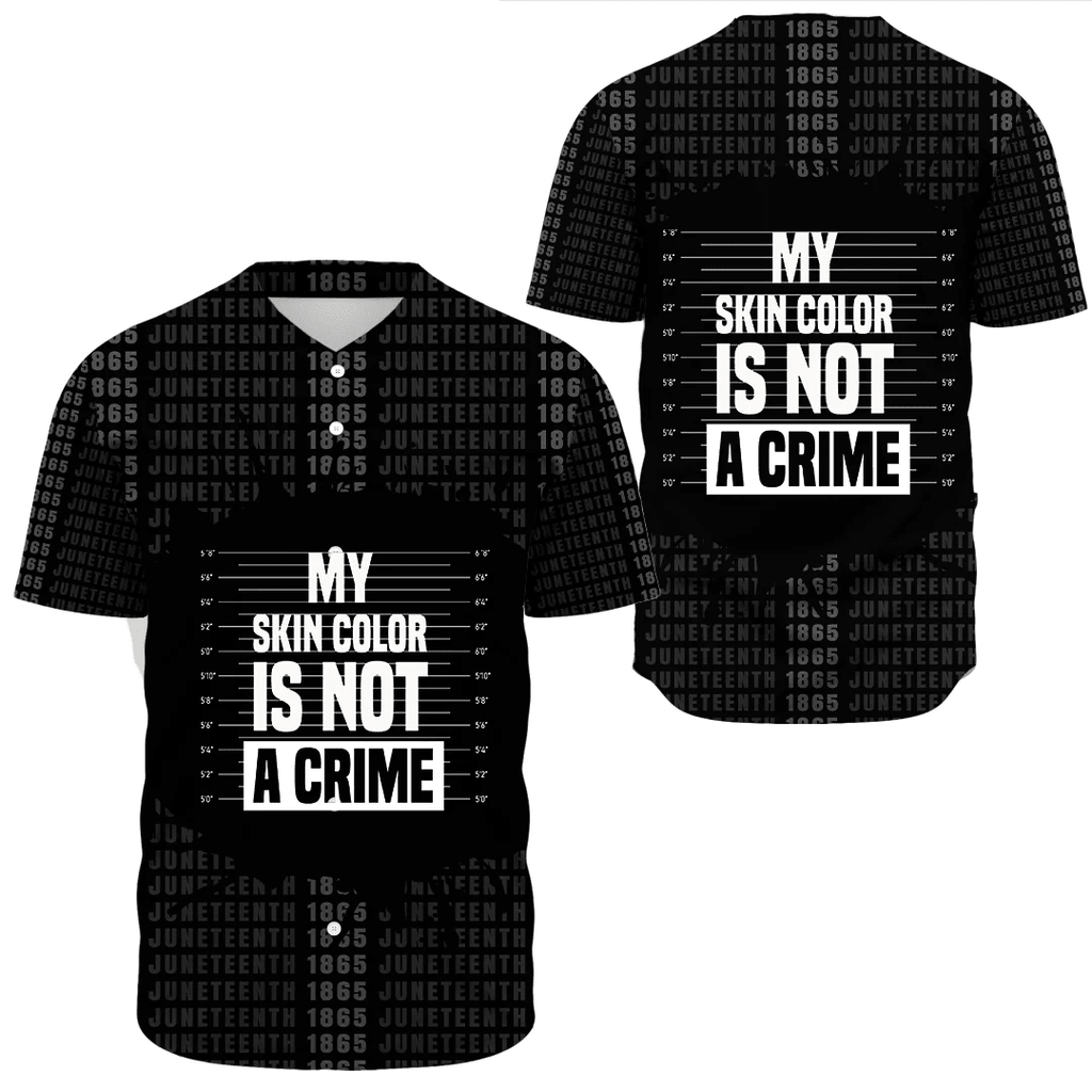 Africa Zone Clothing - My Skin Color Is Not A Crime Baseball Jerseys A31