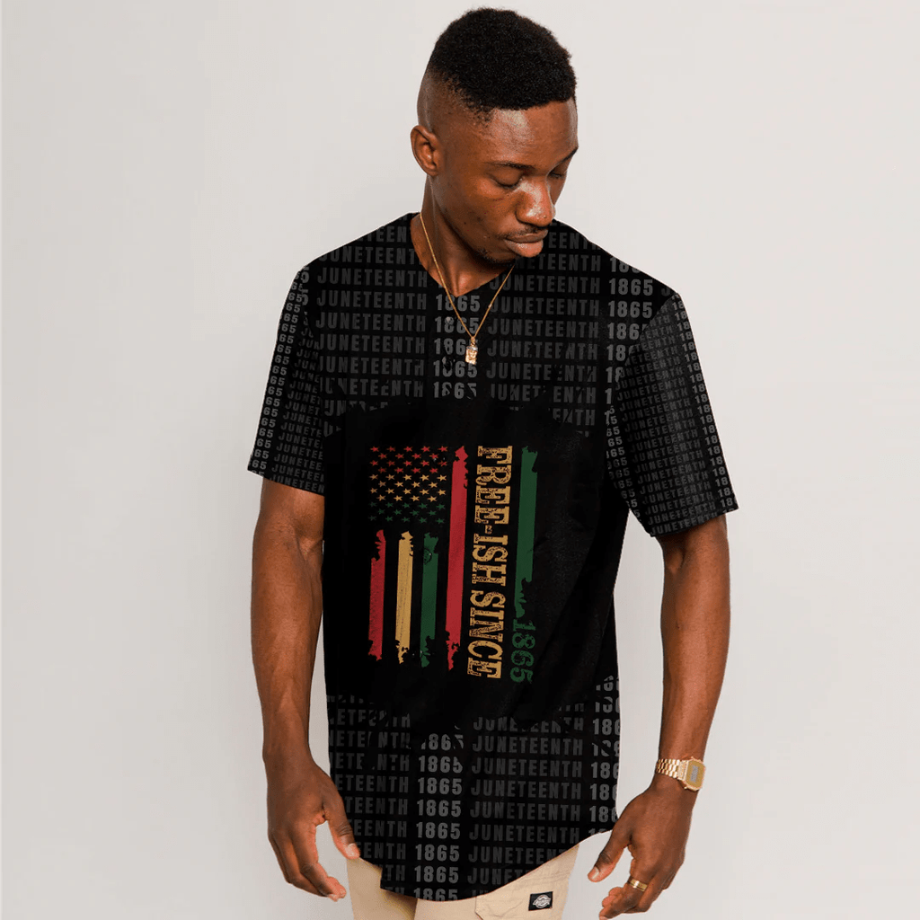 Africa Zone Clothing - Free-Ish Since 1865 Baseball Jerseys A31