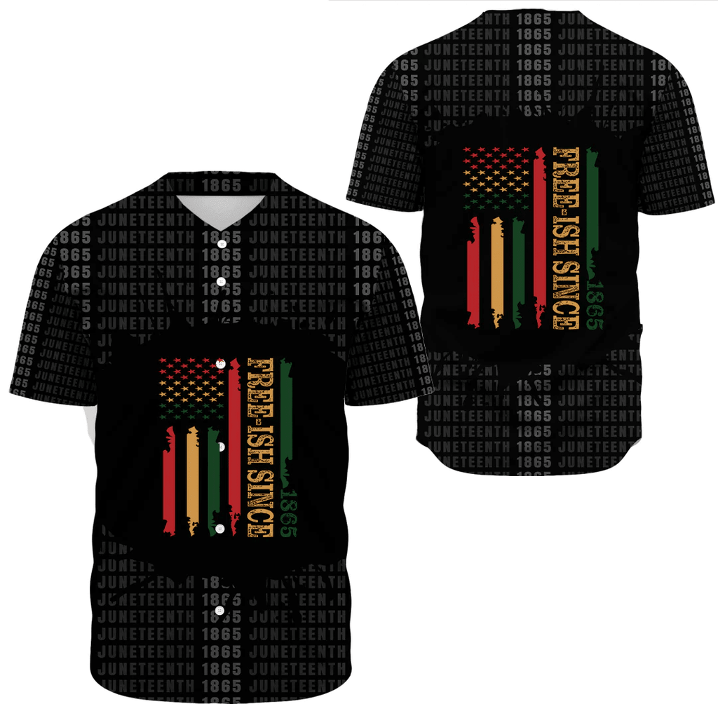 Africa Zone Clothing - Free-Ish Since 1865 Baseball Jerseys A31