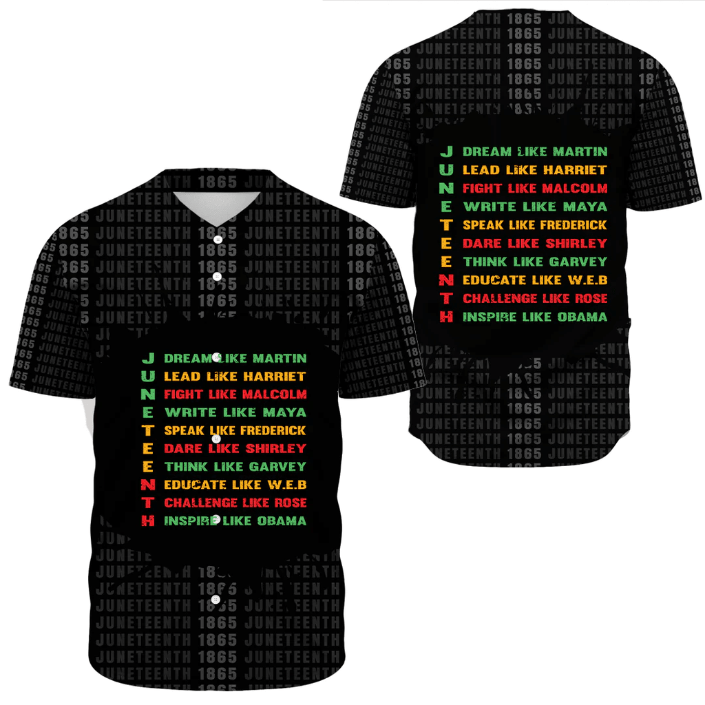 Africa Zone Clothing - Juneteenth Freedom Baseball Jerseys A31
