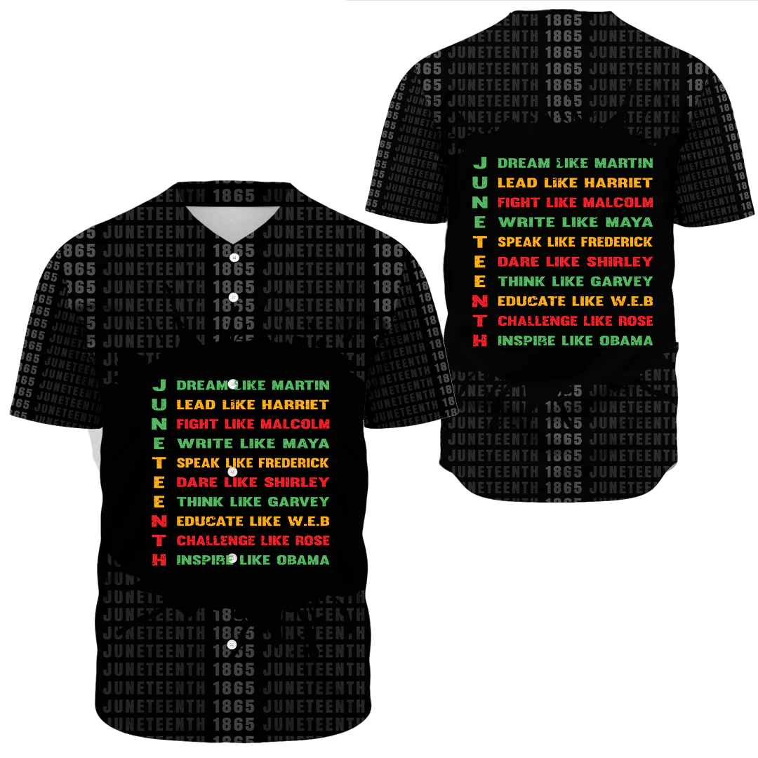Africa Zone Clothing - Juneteenth Freedom Baseball Jerseys A31