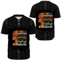 Africa Zone Clothing - Juneteenth Black Woman Baseball Jerseys A31