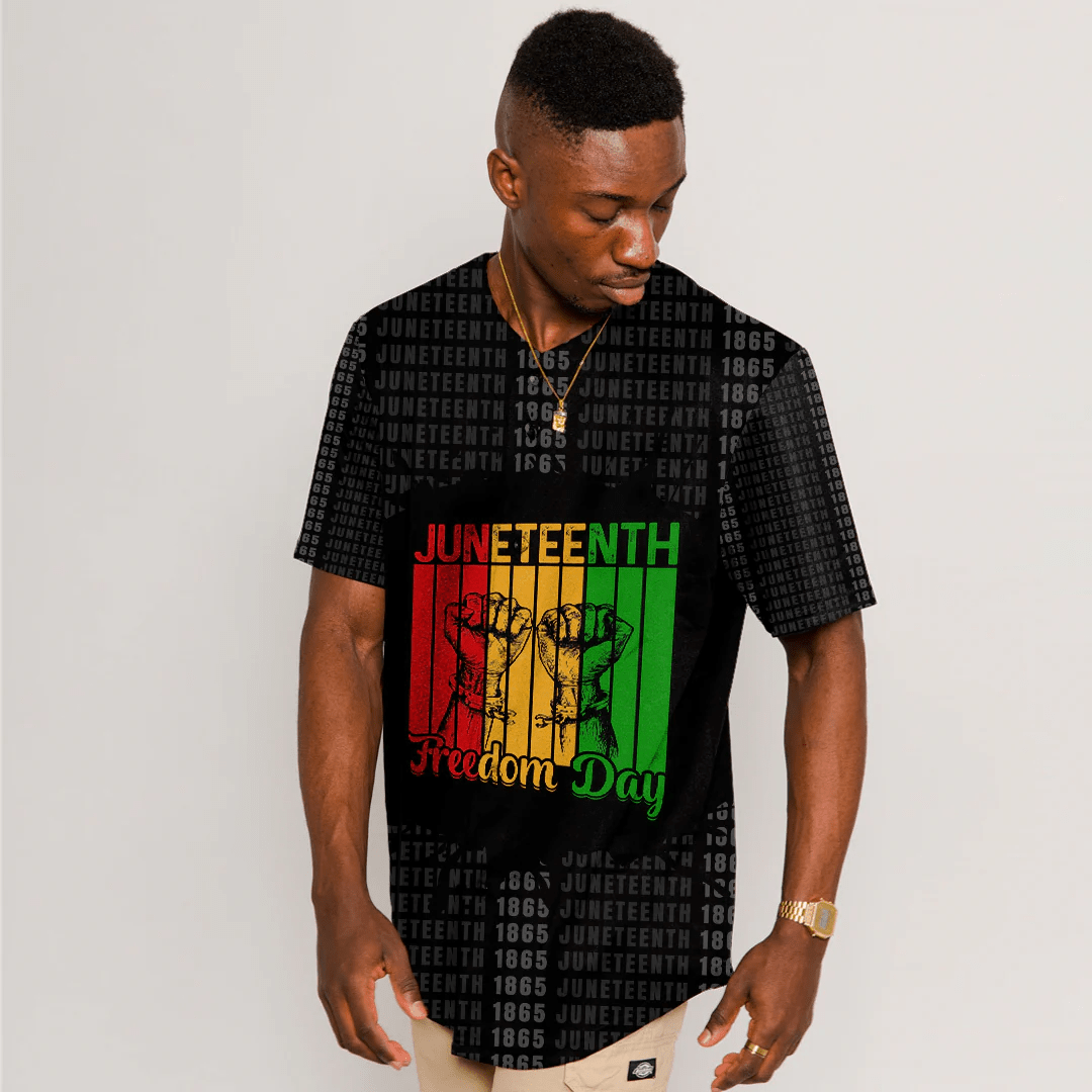 Africa Zone Clothing - Juneteenth Freedom Day Baseball Jerseys A31