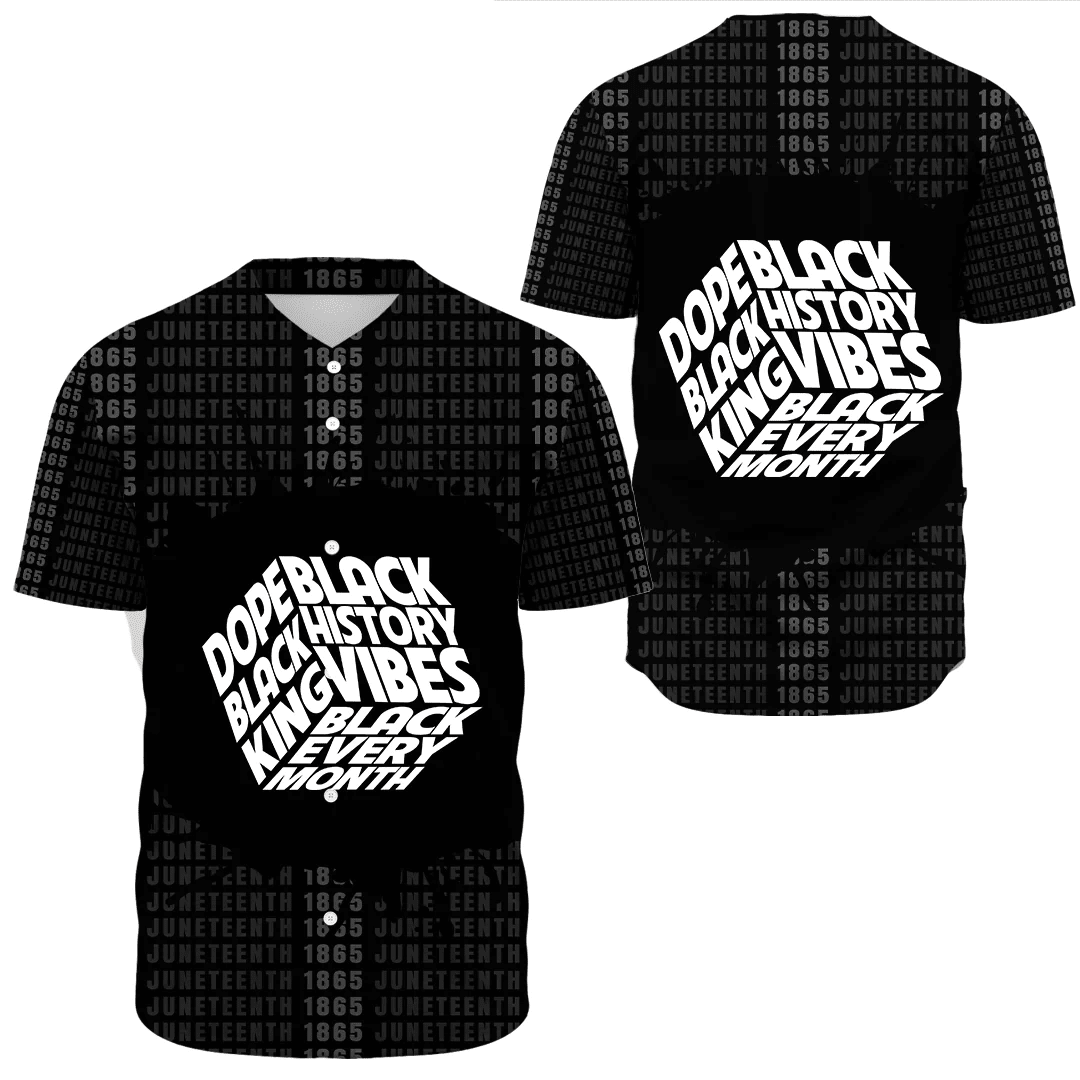 Africa Zone Clothing - Dope Black King Baseball Jerseys A31