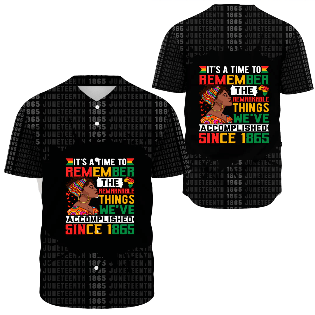 Africa Zone Clothing - It's A Time To Remember Baseball Jerseys A31