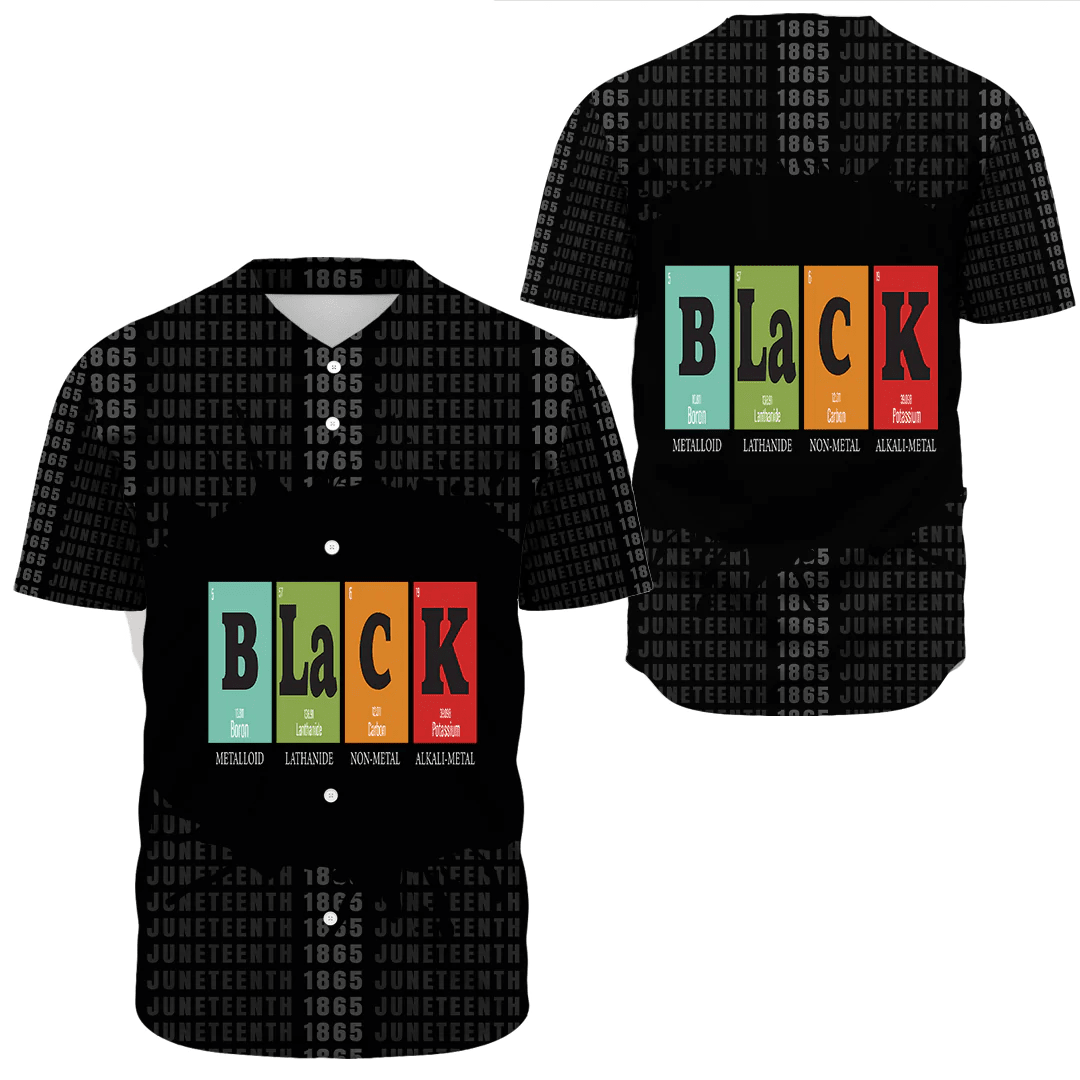 Africa Zone Clothing - Juneteenth Chemistry Baseball Jerseys A31