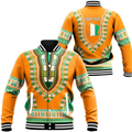 Africa Zone Baseball Jackets - Ivory Coast Traditional Dashiki A31