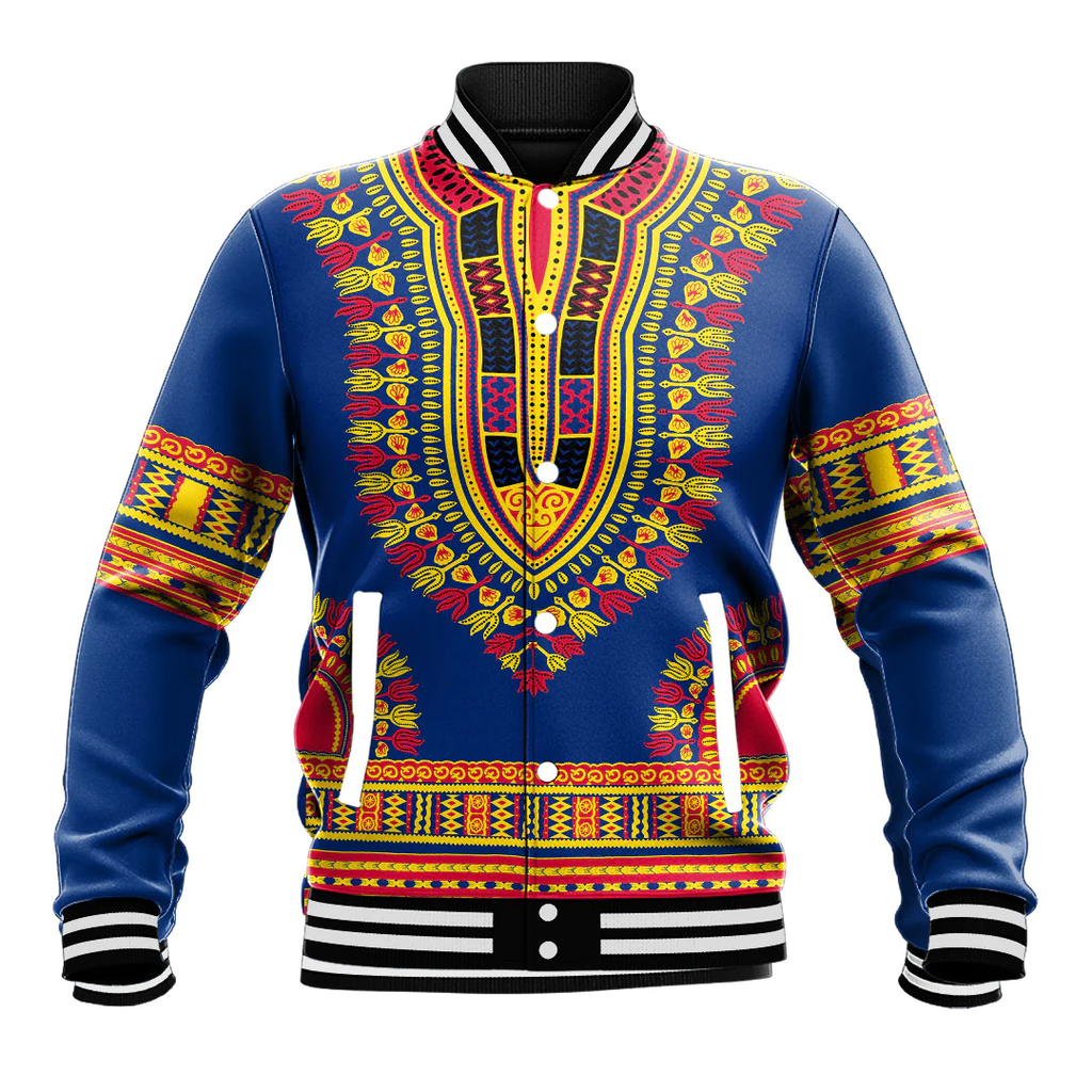 Africa Zone Baseball Jackets - Chad Traditional Dashiki A31