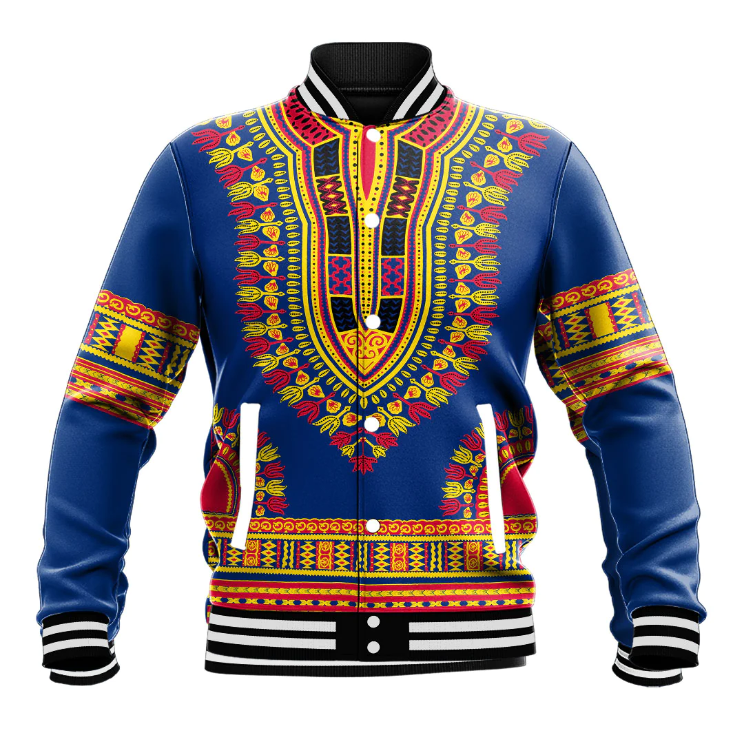 Africa Zone Baseball Jackets - Chad Traditional Dashiki A31