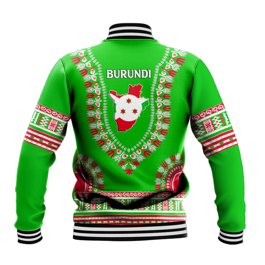 Africa Zone Baseball Jackets - Brundi Traditional Dashiki A31