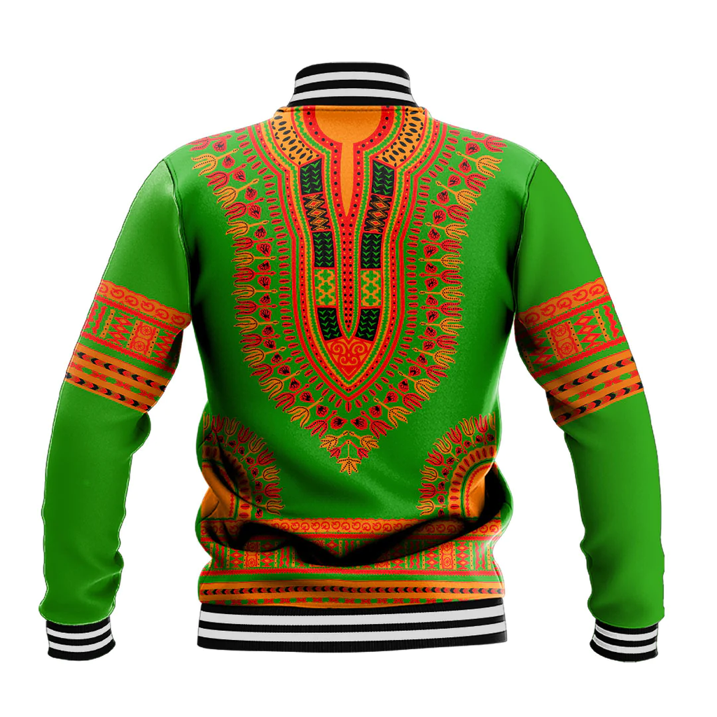 Africa Zone Baseball Jackets - Zambia Traditional Dashiki A31