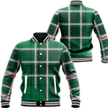 Africa Zone Jacket - Green and Pink Burberr Style Baseball Jacket J5N