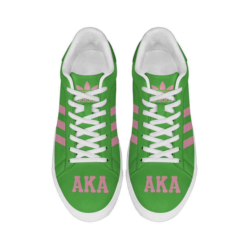 (Personalized) Alpha Kappa Alpha Sorority Genuine Leather Shoes
