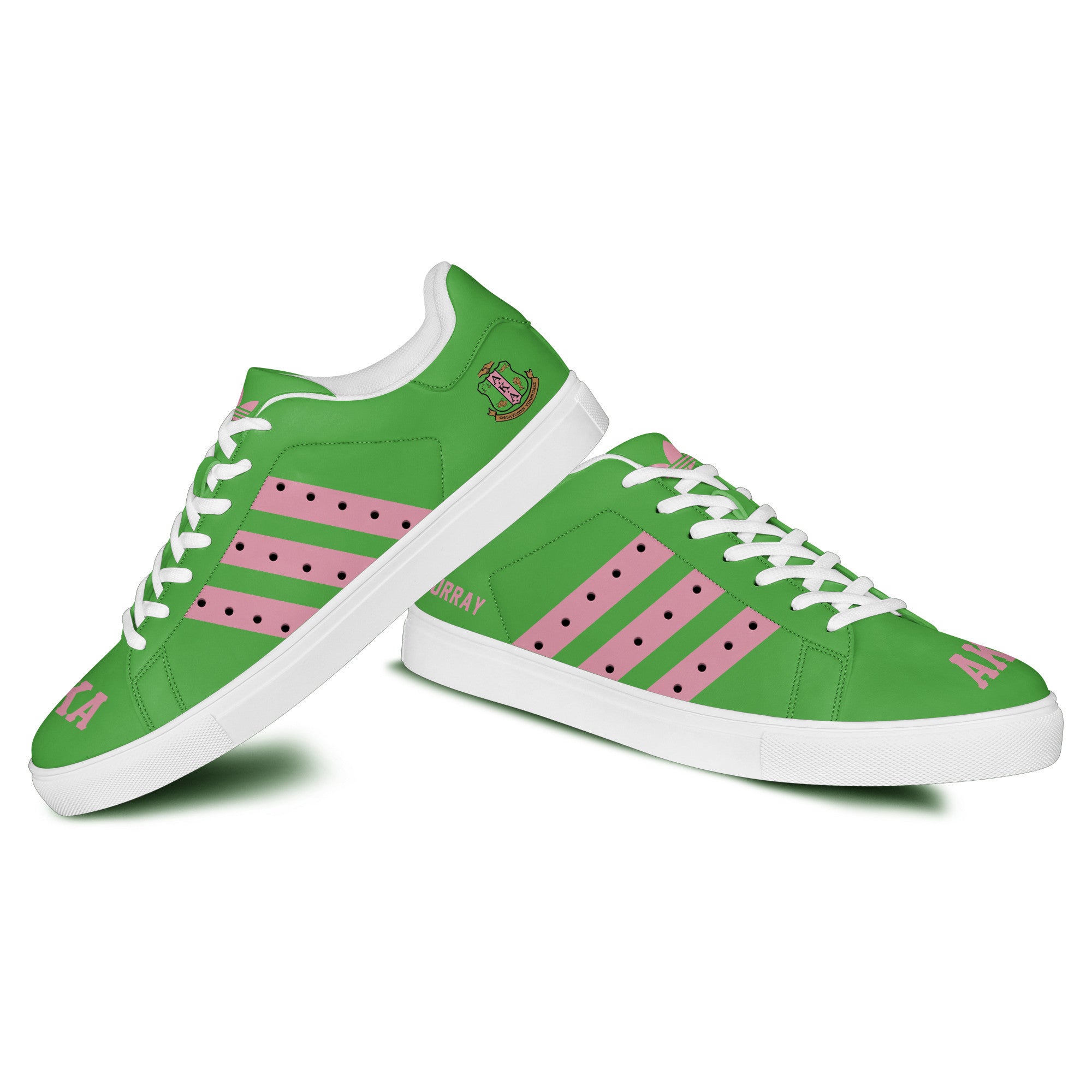 (Personalized) Alpha Kappa Alpha Sorority Genuine Leather Shoes