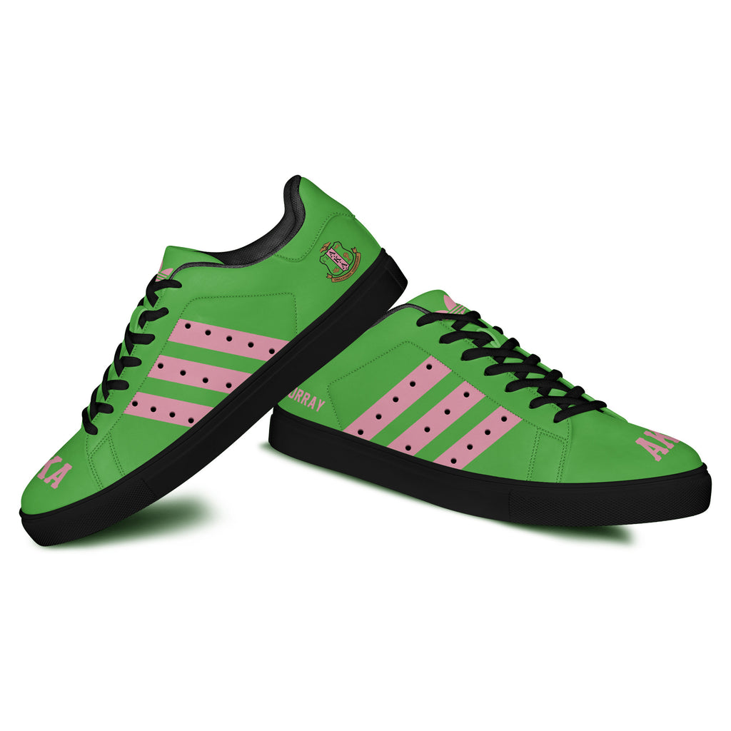 (Personalized) Alpha Kappa Alpha Sorority Genuine Leather Shoes
