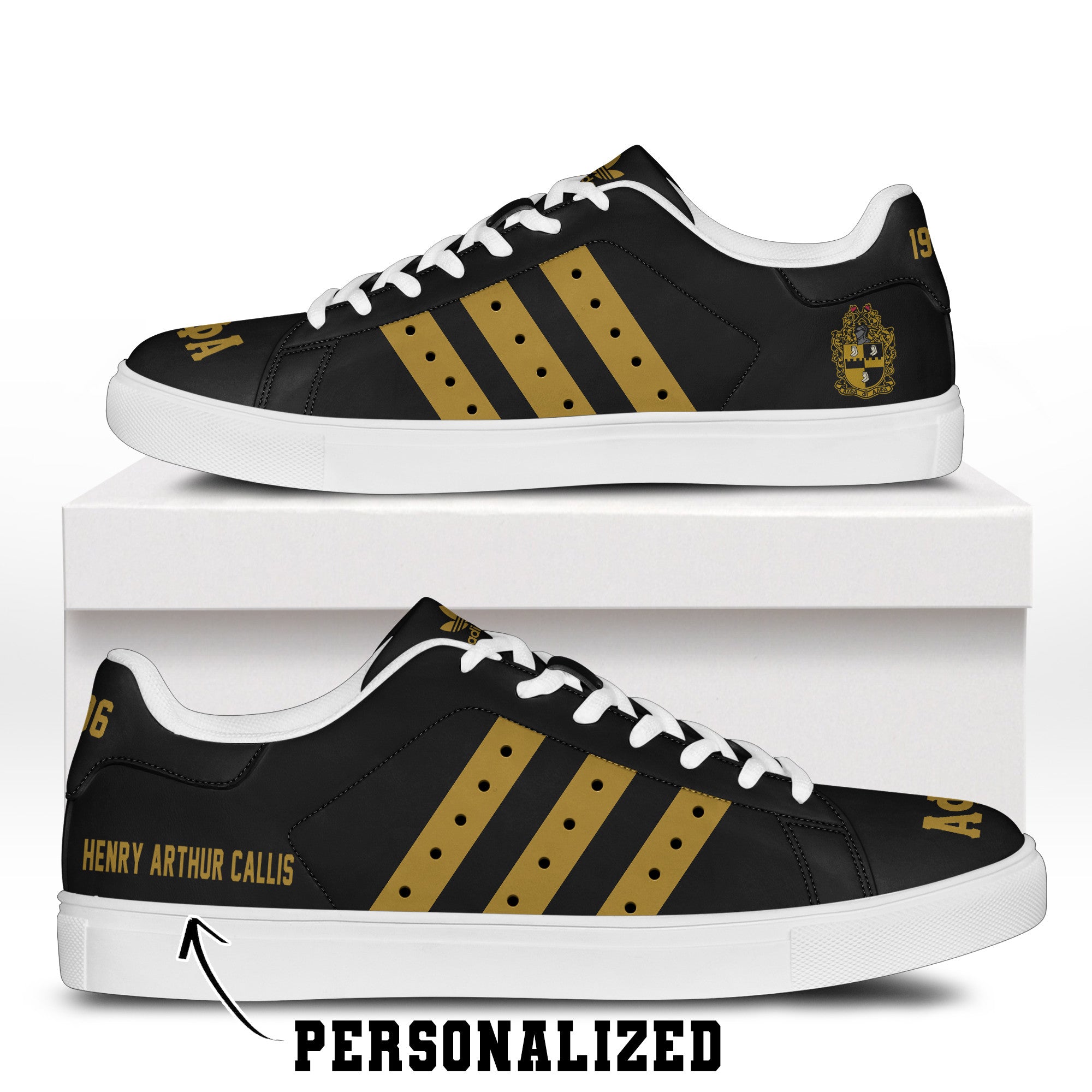 (Personalized) Alpha Phi Alpha Fraternity Genuine Leather Shoes