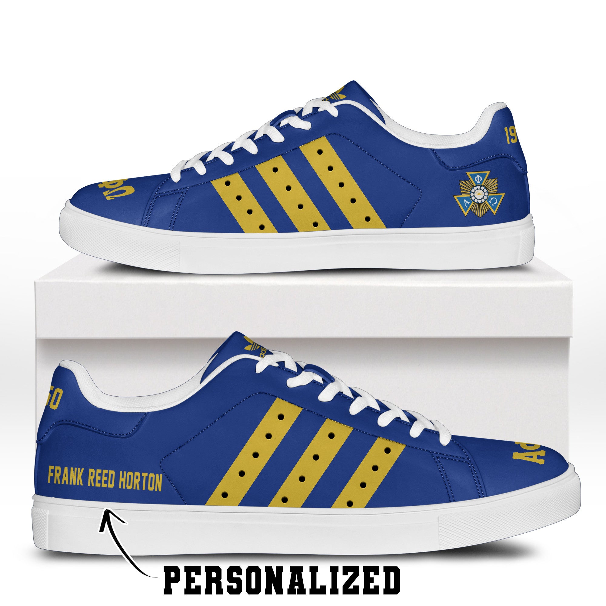 (Personalized) Alpha Phi Omega Genuine Leather Shoes