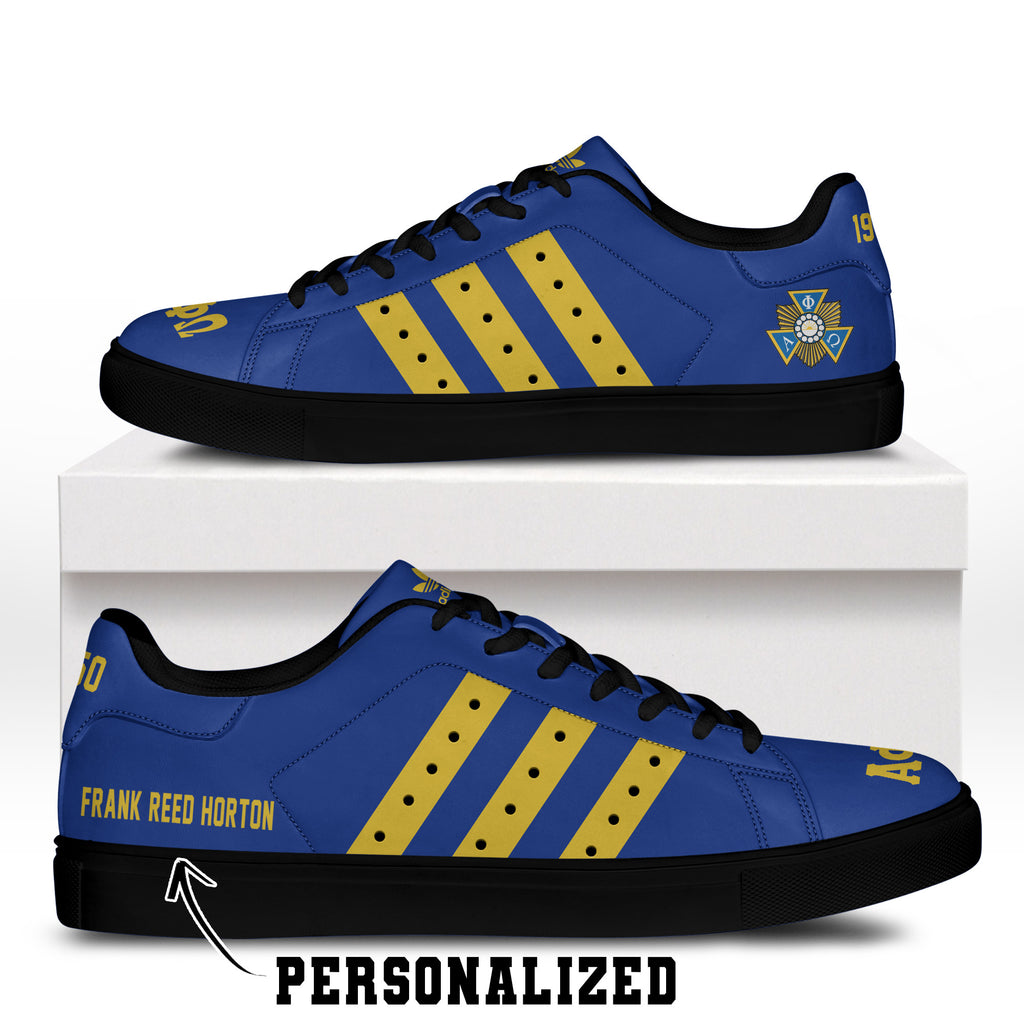 (Personalized) Alpha Phi Omega Genuine Leather Shoes