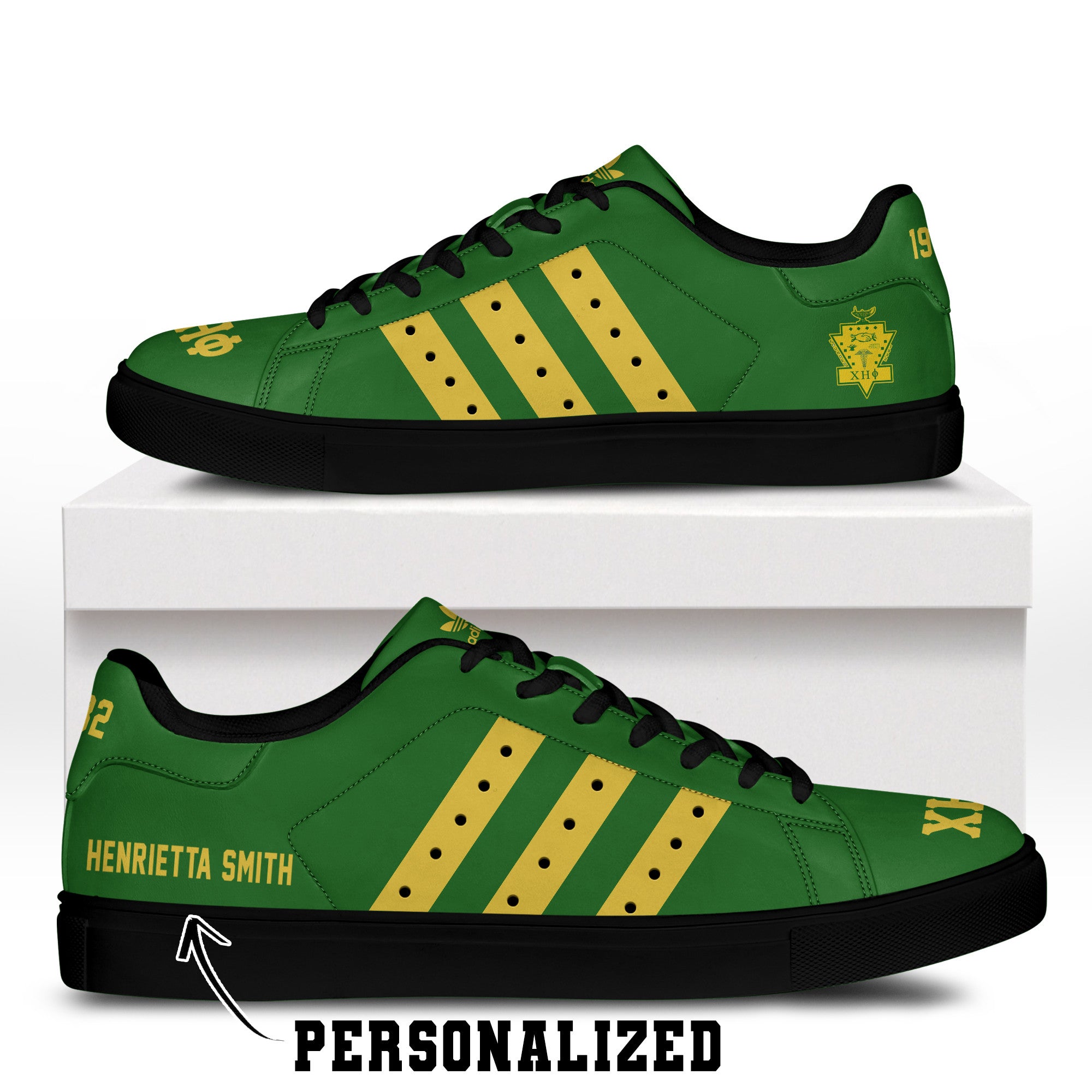 (Personalized) Chi Eta Phi Sorority Genuine Leather Shoes