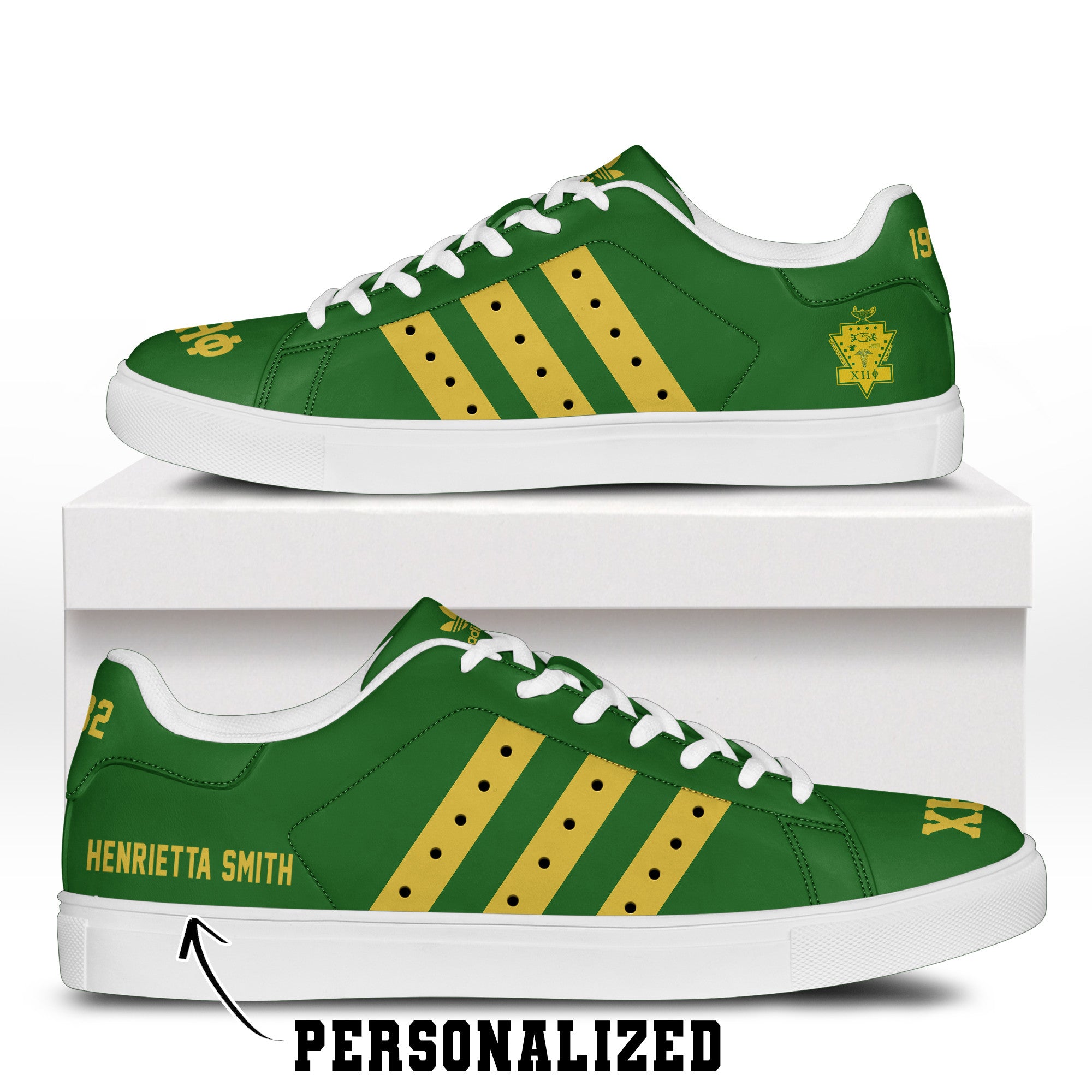 (Personalized) Chi Eta Phi Sorority Genuine Leather Shoes
