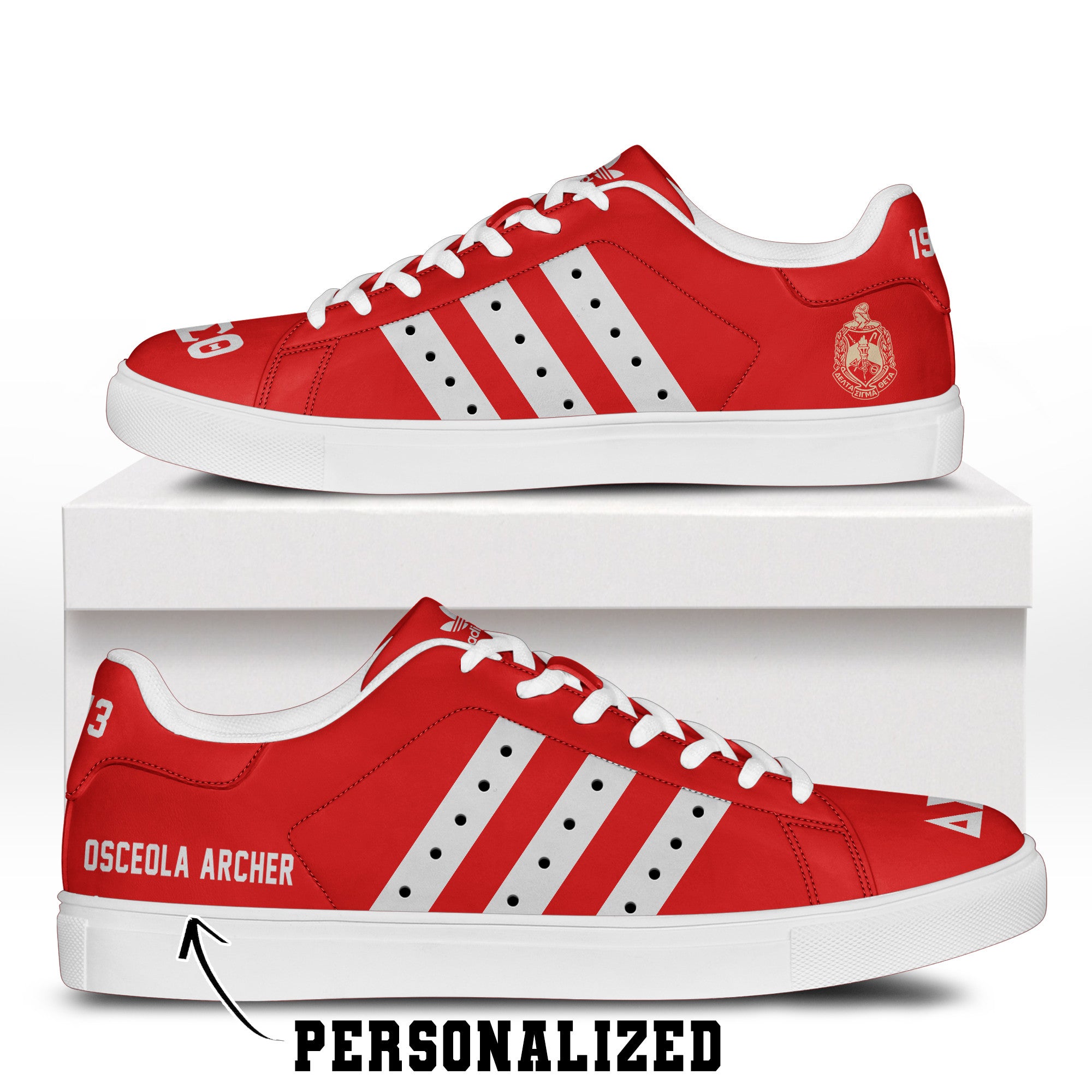(Personalized) Delta Sigma Theta Sorority Genuine Leather Shoes