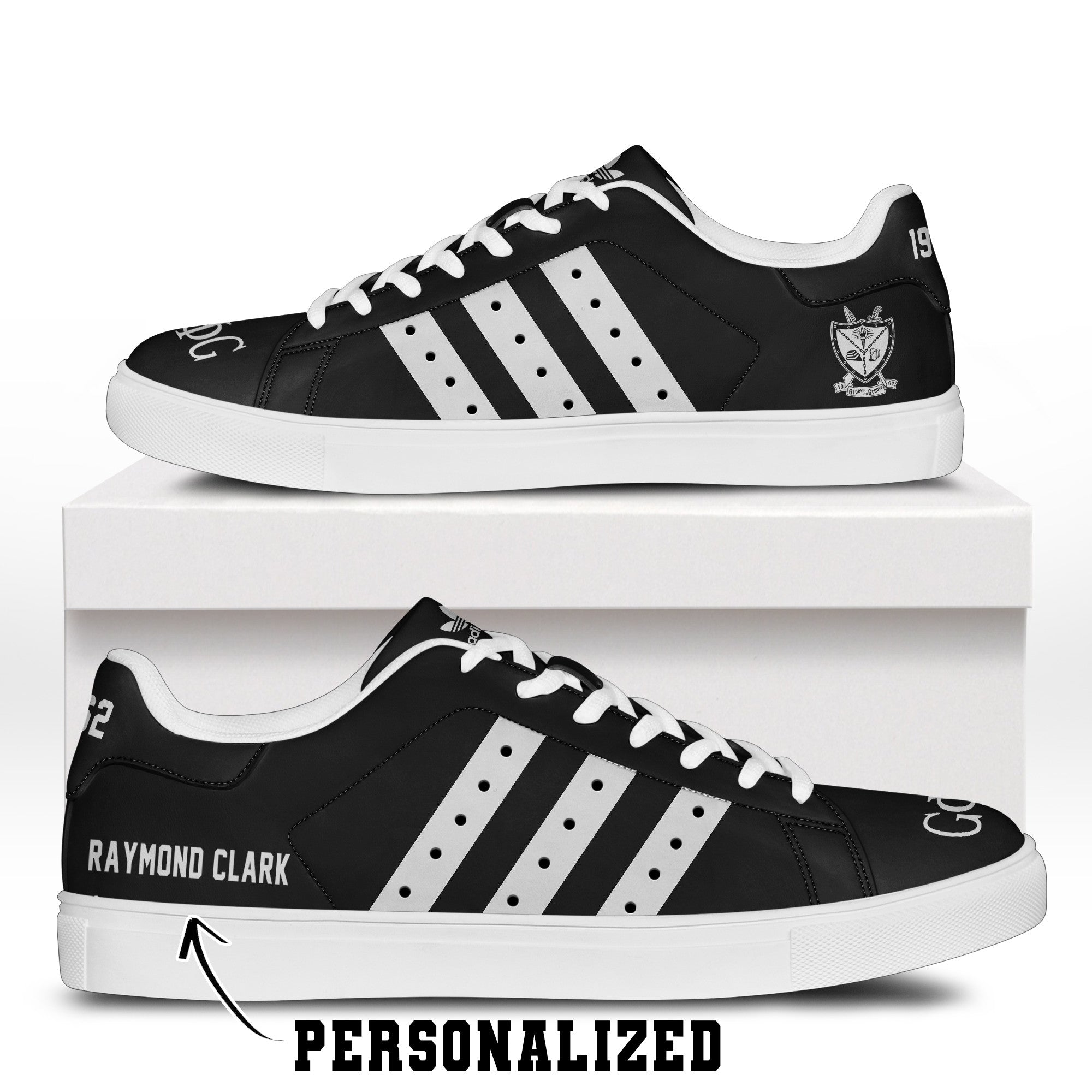 (Personalized) Groove Phi Groove Social Fellowship Genuine Leather Shoes