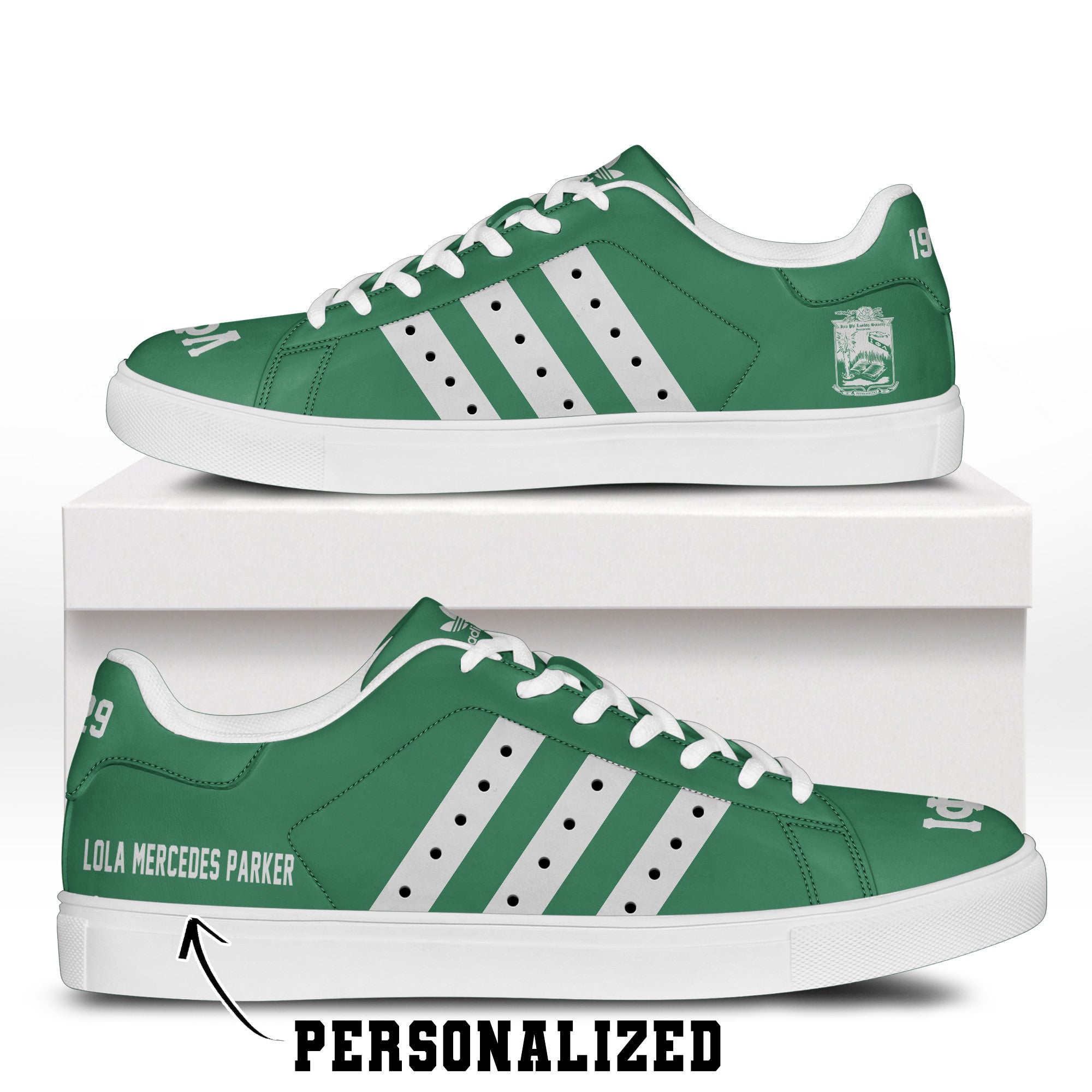(Personalized) Iota Phi Lambda Sorority Genuine Leather Shoes
