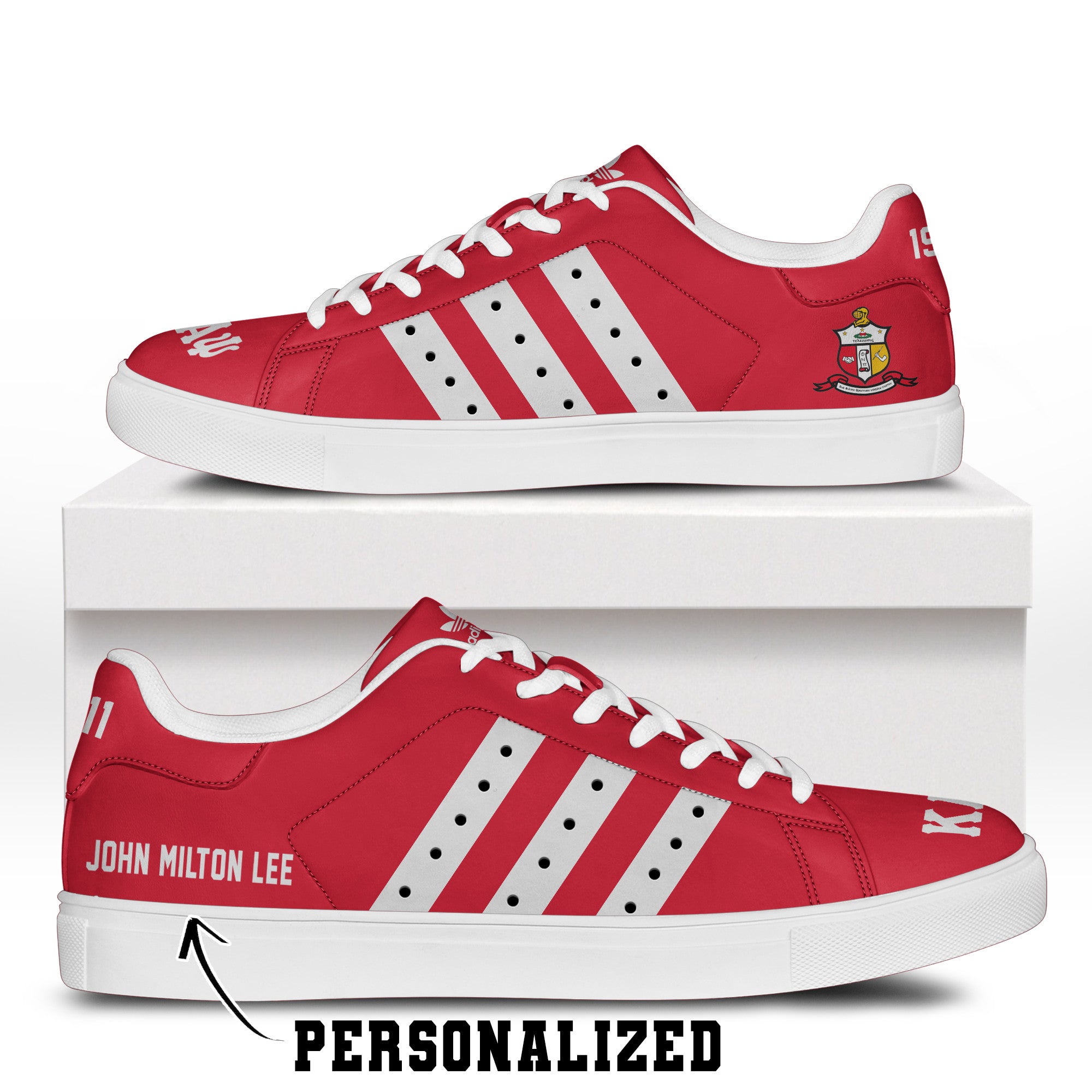 (Personalized) Kappa Alpha Psi Fraternity Genuine Leather Shoes
