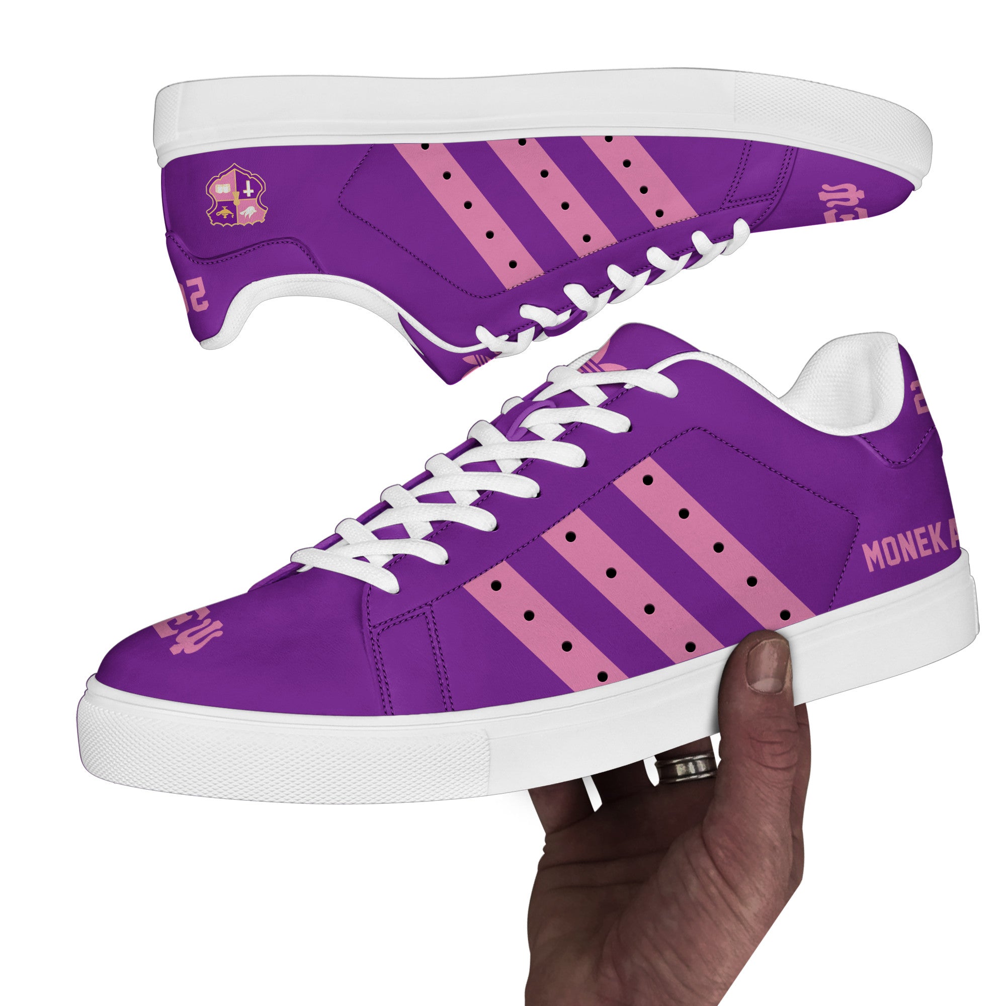 (Personalized) Kappa Epsilon Psi Military Sorority Genuine Leather Shoes
