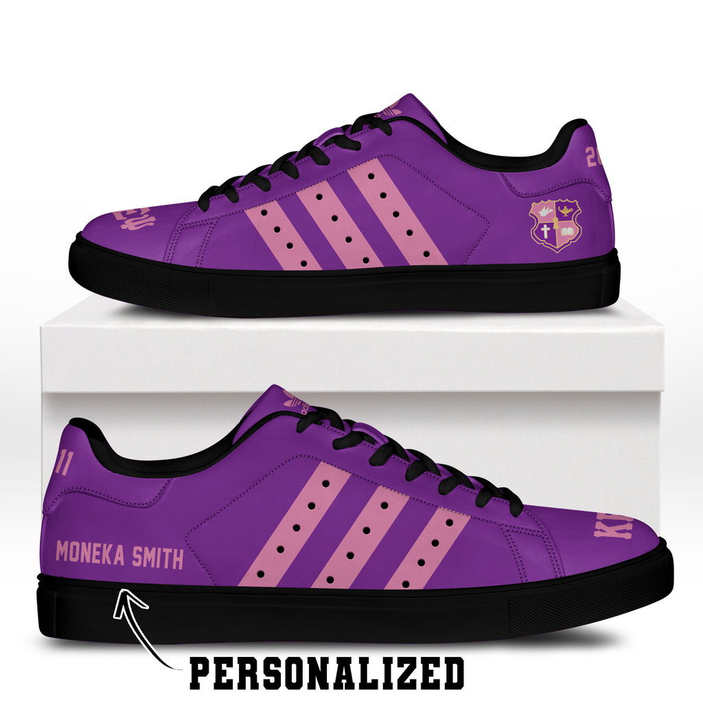 (Personalized) Kappa Epsilon Psi Military Sorority Genuine Leather Shoes