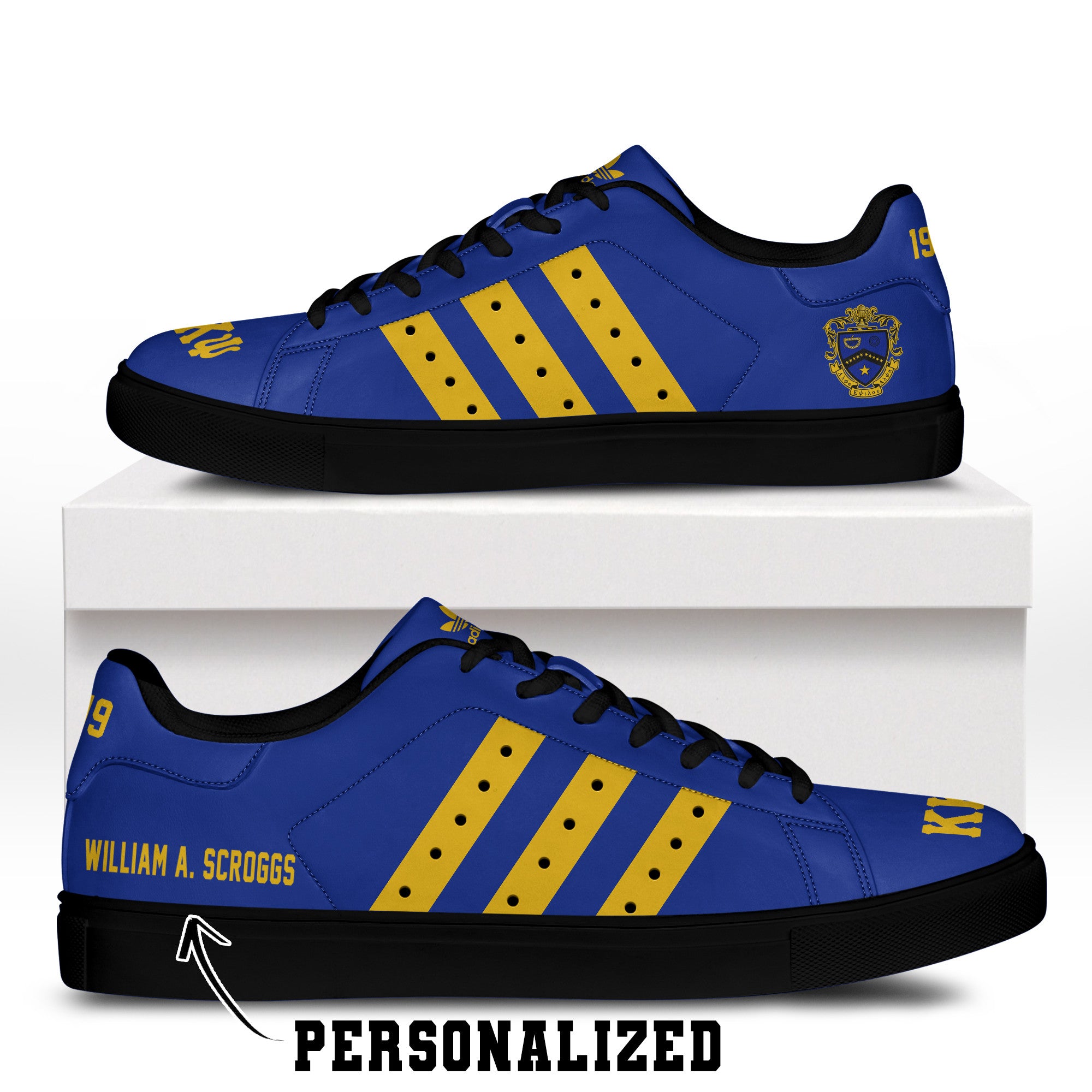 (Personalized) Kappa Kappa Psi Band Fraternity Genuine Leather Shoes